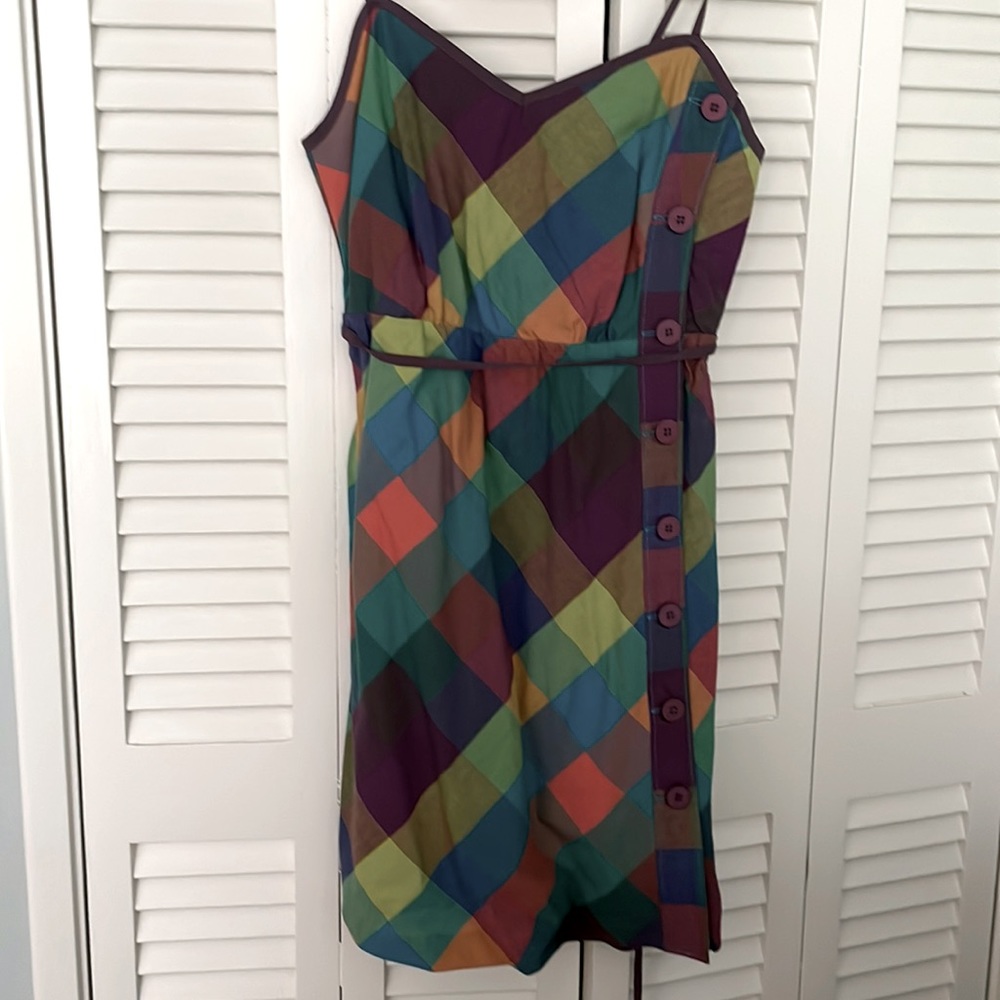 Brooklyn Industries NWT Picnic Gingham Dress in Jewel